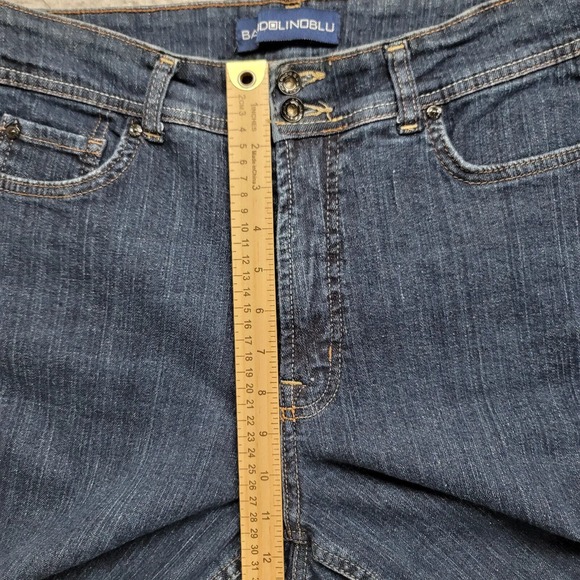 BandolinoBlu Jeans Womens 14 Blue Denim Straight Casual Pockets High Rise Flat - Picture 11 of 12